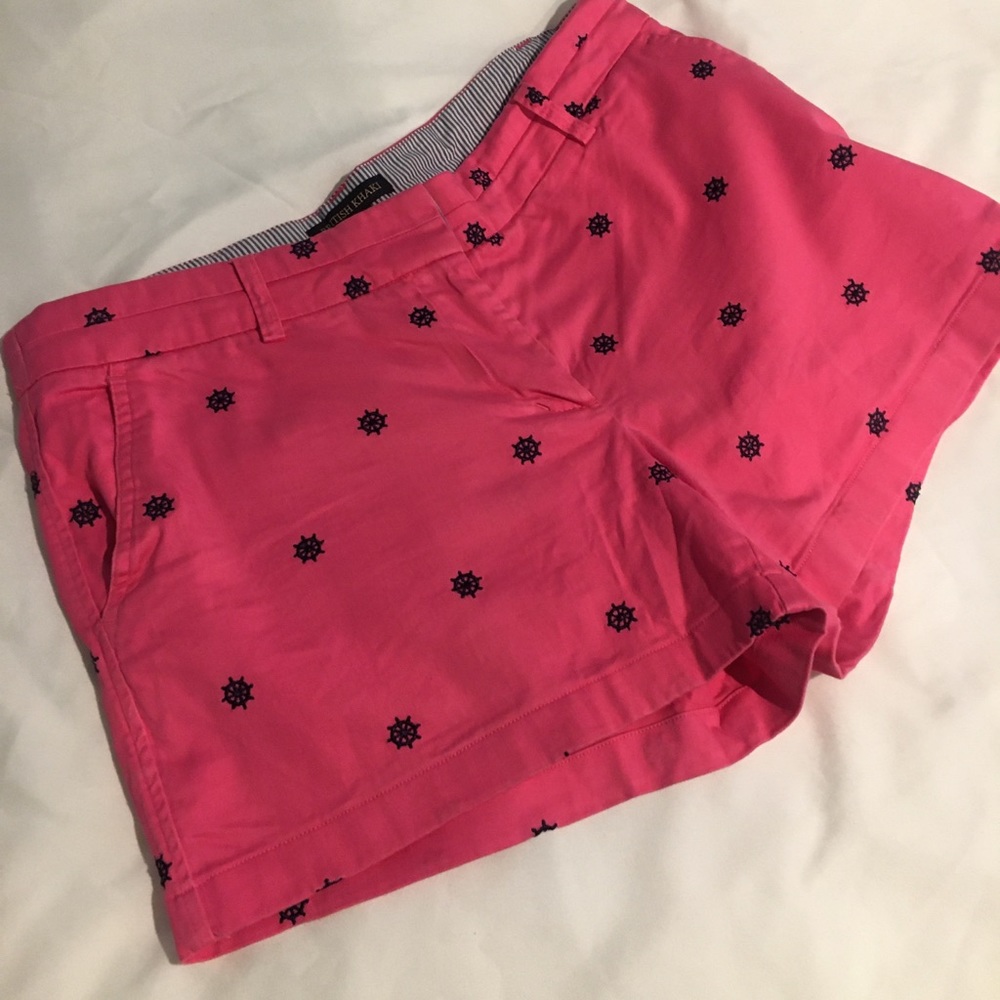 British Khaki Pink Shorts